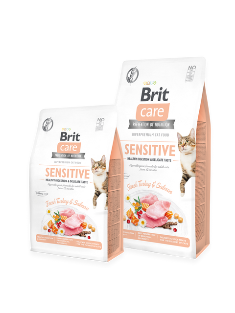 Brit Care Cat Dry Food Sensitive Healthy Digestion & Delicate Taste 2kg