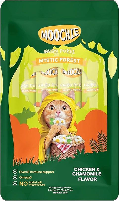 Moochie Cat Treats Chicken & Chamomile Flavor 5x15 g