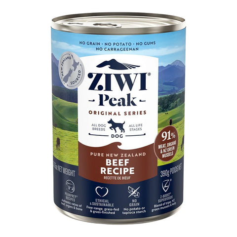 ZIWI Wet Dog Food with Beef Recipe 390g