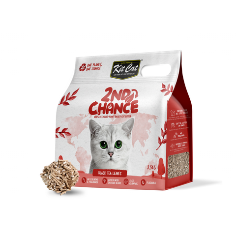 Kit Cat Second Chance Plant Based Cat Litter Black Tea Leaves 2.5kg