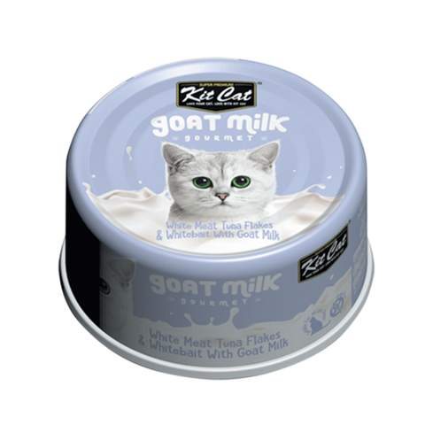 Kit Cat Boneless Tuna Flakes & Whitebait with Goat Milk 70g