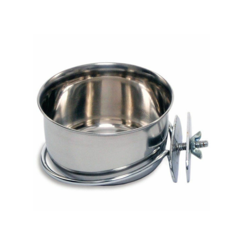 Prevue Pet 10oz. Stainless Steel Coop Cup bolt attachment - S