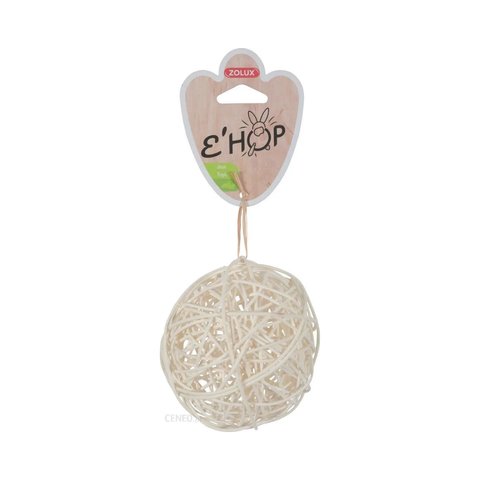 Zolux Ehop Ball Rattan Natural Toy - White