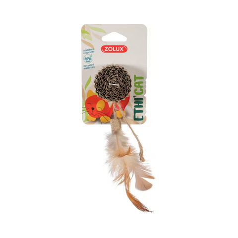 زولوكس لعبة الريش مع الكرتون للقطط