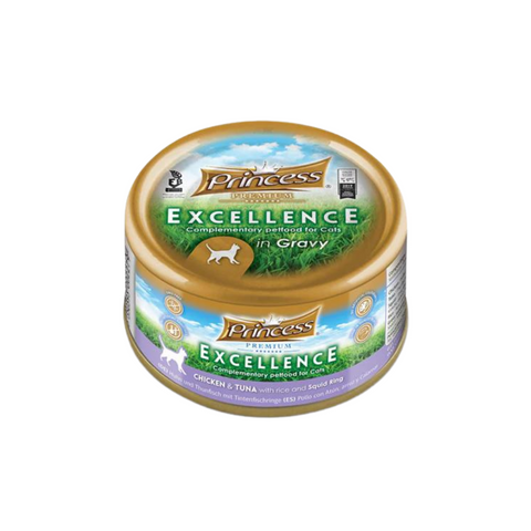 Princess Wet Cat Food Excellence Chicken and Tuna with Rice & Squid Ring 70g