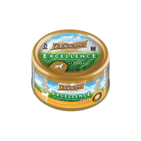 Princess Wet Cat Food Excellence Chicken Breast with Rice - Gold 70g