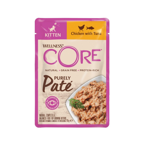 Wellness Core Purely Pate Pouch Chicken & Tuna for Kittens 85g