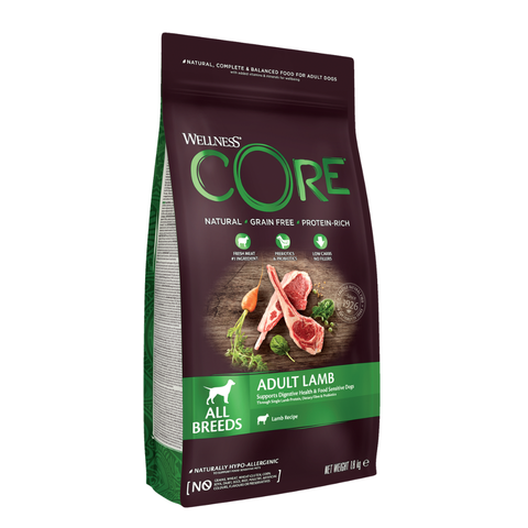 Wellness Core Dry Food with Lamb for Adult Dogs