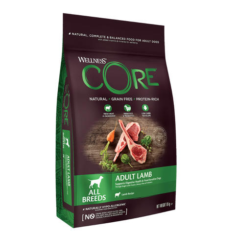 Wellness Core Dry Food with Lamb for Adult Dogs