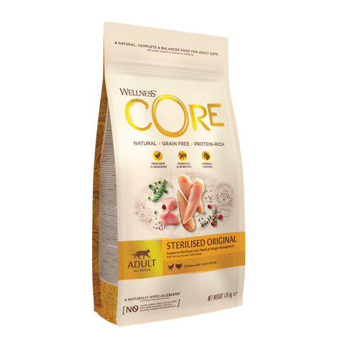 Wellness Core Original Dry Food Chicken with Turkey for Sterilised Cats