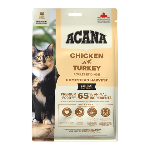 Acana Homestead Harvest Dry Food Chicken & Turkey for Cats