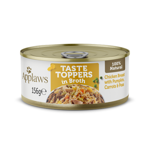 Applaws Chicken Breast with Pumpkin, Carrots and Peas Toppers In Broth for Dogs 156g
