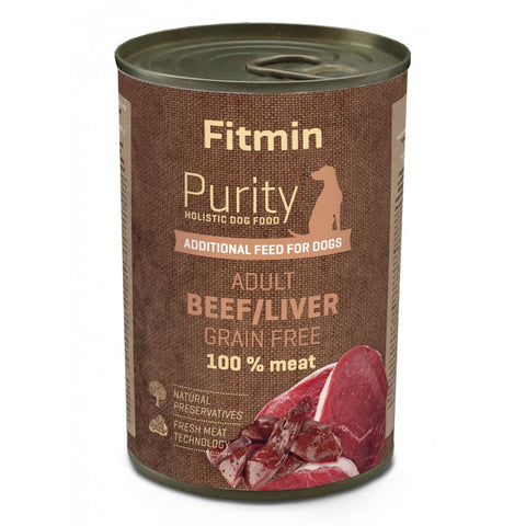 Fitmin Purity Beef Cans with Liver for Dogs 400g