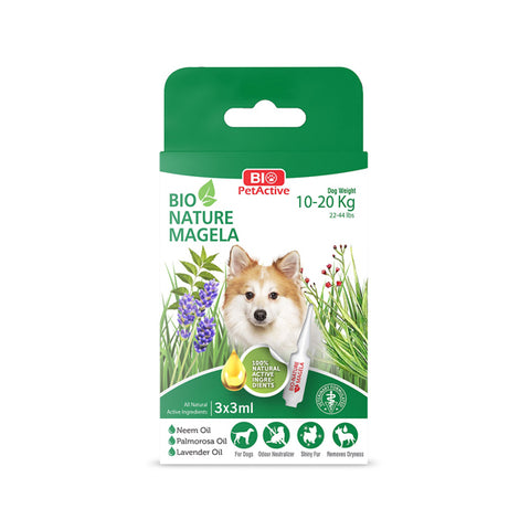 Bio PetActive Bio-Nature Magela Skin & Coat and bad odor Drops Care for 10-20kg Dogs 3x3ml