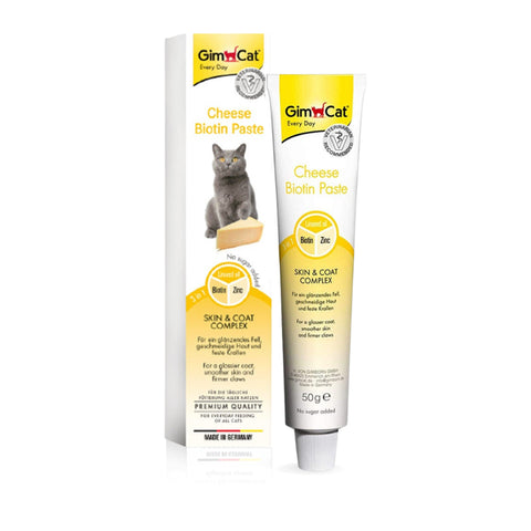 GimCat Biotin Cheese Paste to support Hair & Skin for Cats 50g