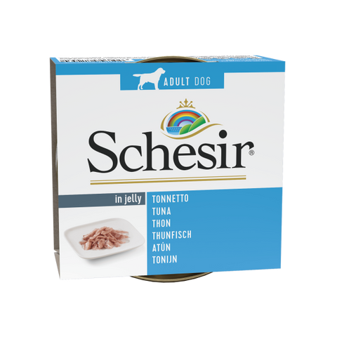 Schesir Wet Dog Food - Tuna in Jelly 150g can