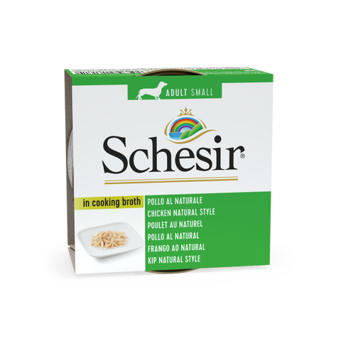Schesir Chicken in Cooking Water Cans for Small Breed Dogs 85g