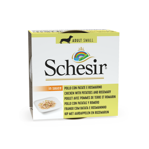 Schesir Chicken with Potato & Rosmary Cans for Small Breed Dogs 85g
