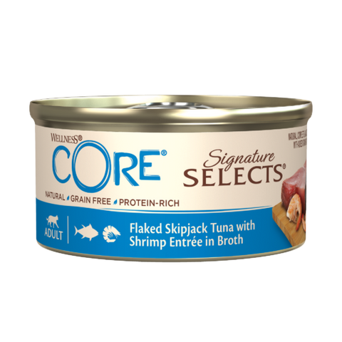 Wellness Core Tuna & Shrimp in Broth Cans for Adult Cats 79g