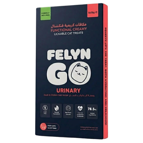 Felyn Go Functional Urinary Creamy Treats with Duck & Chicken Liver for Adult Cats & Kittens