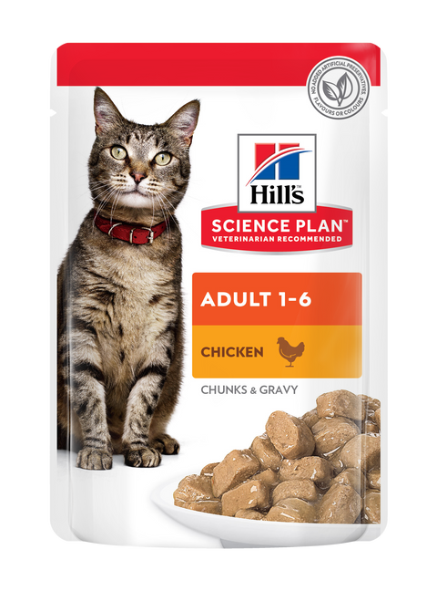 Hills Chicken Pouches 85g for Adult Cats