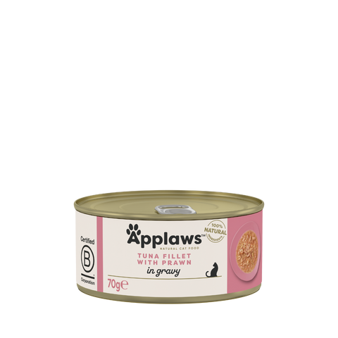 Applaws Wet Food with Tuna Fillet & Prawn in Gravy for Adult Cats