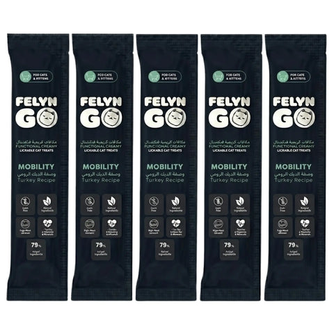 Felyn Go Functional Mobility Creamy Treats with Turkey for Adult Cats & Kittens