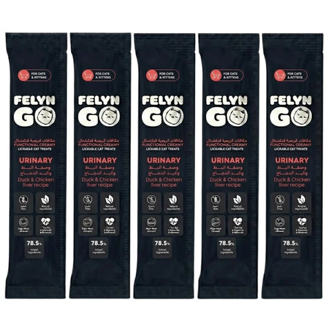 Felyn Go Functional Urinary Creamy Treats with Duck & Chicken Liver for Adult Cats & Kittens