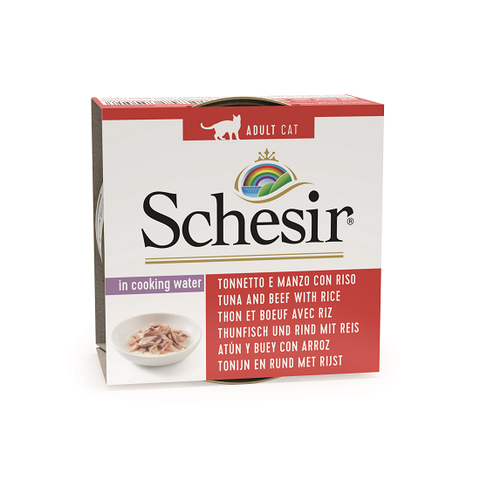 Schesir Wet Cat Food Tuna with Beef and Rice in Cooking Water 85g