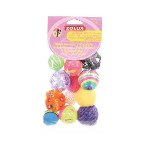 Zolux 10 Multi Shaped Toys for Cats - 4cm