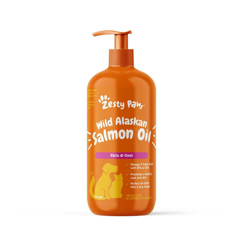 Zesty Paws Wild Alaskan Salmon Oil for Dogs & Cats