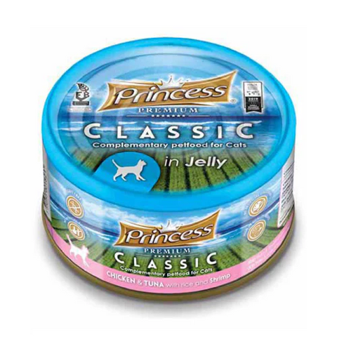 Princess Classic Wet Food with Chicken, Tuna, Rice & Shrimp for Adult Cats