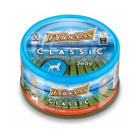 Princess Classic Chicken and Tuna with Crabstick in Cans for Adult Cats 170g