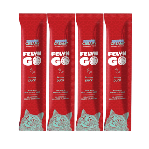 Felyn Go Creamy Lickable Treats Duck Sachet 4x15g