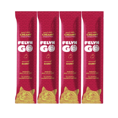 Felyn Go Creamy Lickable Treats Rabbit Sachet 4x15g
