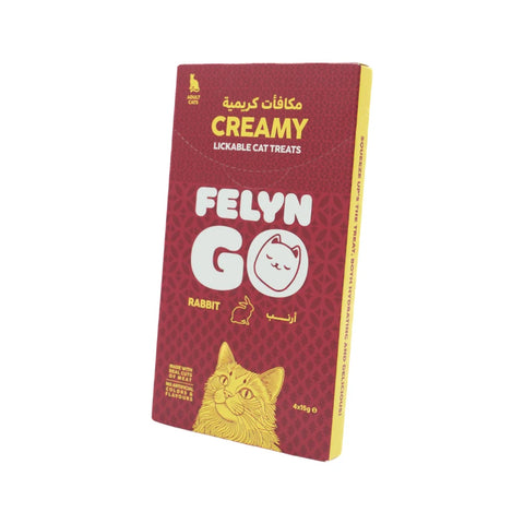 Felyn Go Creamy Lickable Treats Rabbit Sachet 4x15g