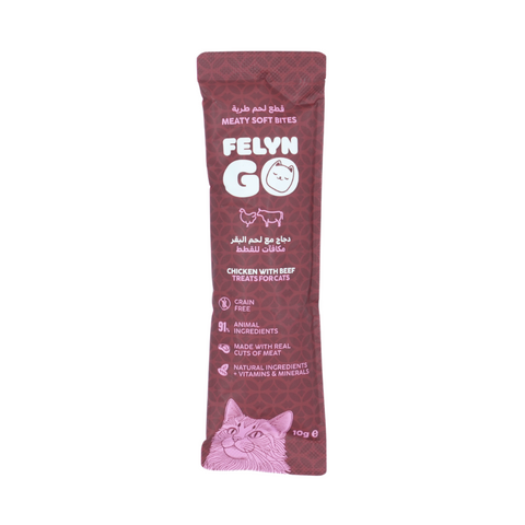 Felyn Go Soft Bites Chicken & Beef Pouch 10g