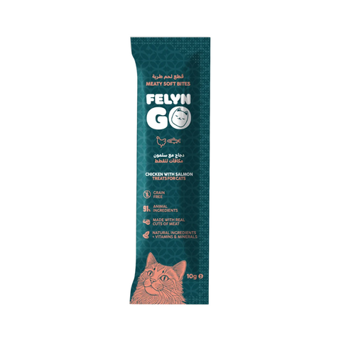 Felyn Go Soft Bites Chicken & Salmon Pouch 10g