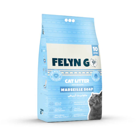 Felyn Go Cat Litter White Bentonite High Clumping Marseille Soap Scent