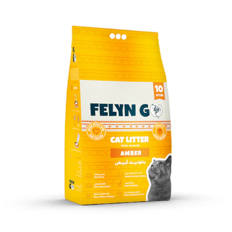 Felyn Go Cat Litter White Bentonite High Clumping Amber Scent