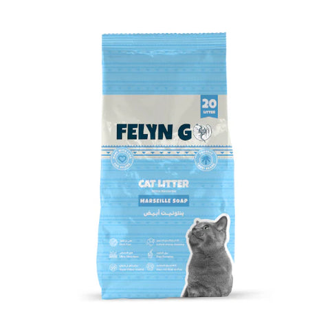 Felyn Go Cat Litter White Bentonite High Clumping Marseille Soap Scent