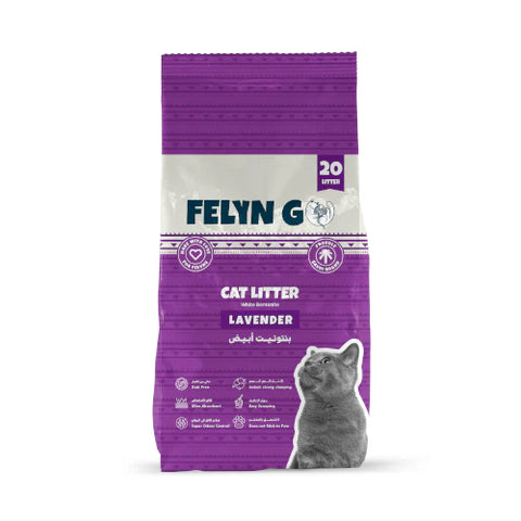 Felyn Go Cat Litter White Bentonite High Clumping Lavendar Scent