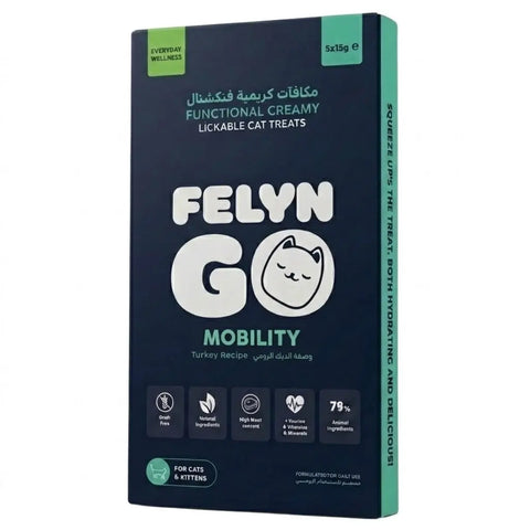 Felyn Go Functional Mobility Creamy Treats with Turkey for Adult Cats & Kittens