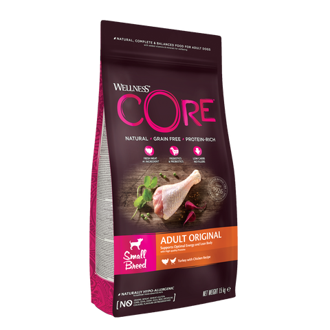 Wellness CORE Small Breed Adult Original، ديك رومي مع دجاج - 1,5 كجم