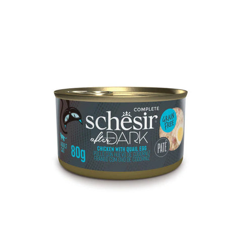 Schesir After Dark Wet Cat Food Chicken Paté with Quail egg 80g