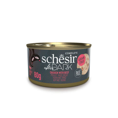 Schesir After Dark Wet Cat Food Chicken Paté with Beef 80g