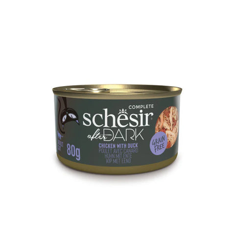 Schesir After Dark Wet Cat Food Chicken with Duck 80g