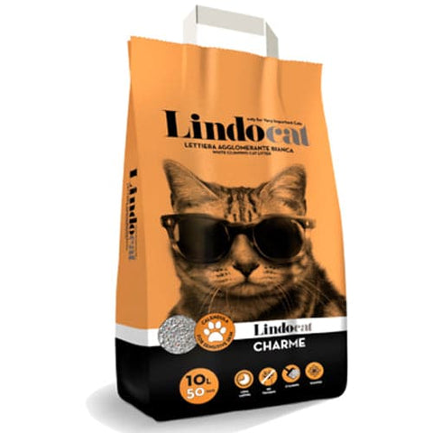 LindoCat Cat Litter Charm for Cats with Sensitive Fur with Amber Scent 10L