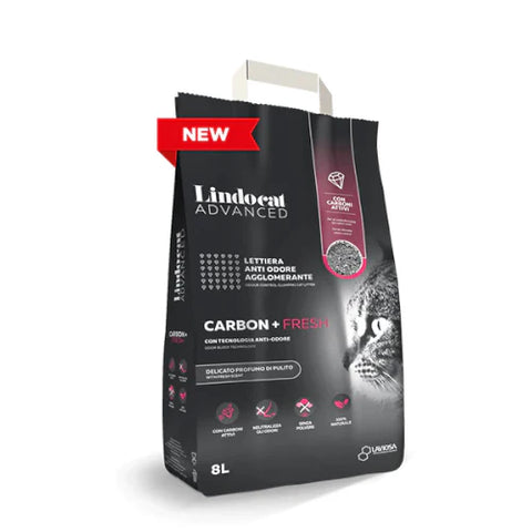 Lindocat Cat Litter Bentonite with Carbon Odorless High Clumping 8L