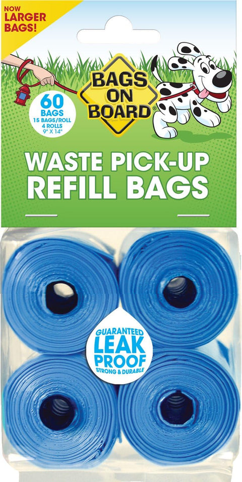 Bags on Board Blue Refill Bags for Dogs - 60 Bags